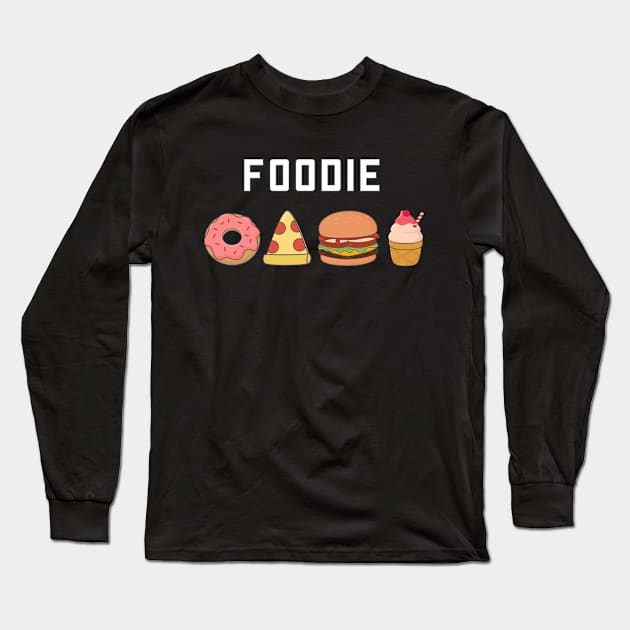 Cute Foodie Pizza T-shirt Long Sleeve T-Shirt by happinessinatee